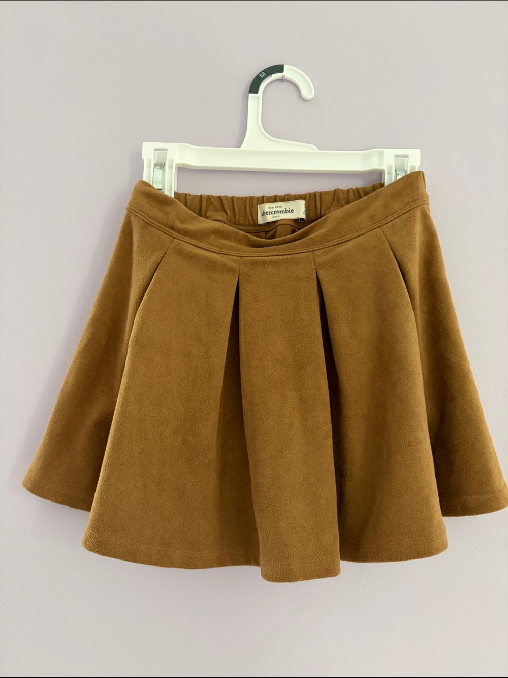 Abercrombie Tan Circle Skirt with Front Pleats